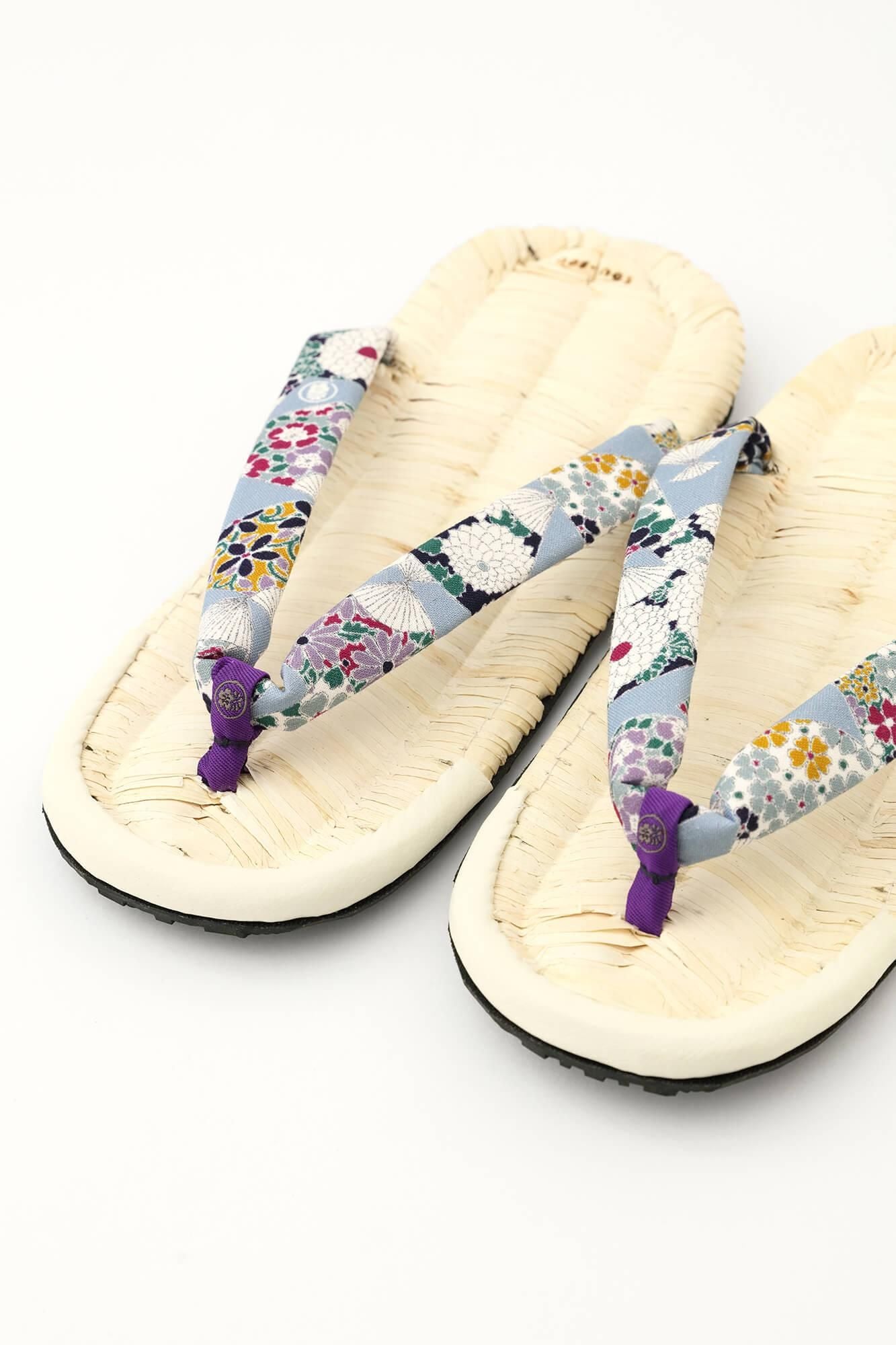 Zori Sandalen Asabura Tee Bambus/Fächer