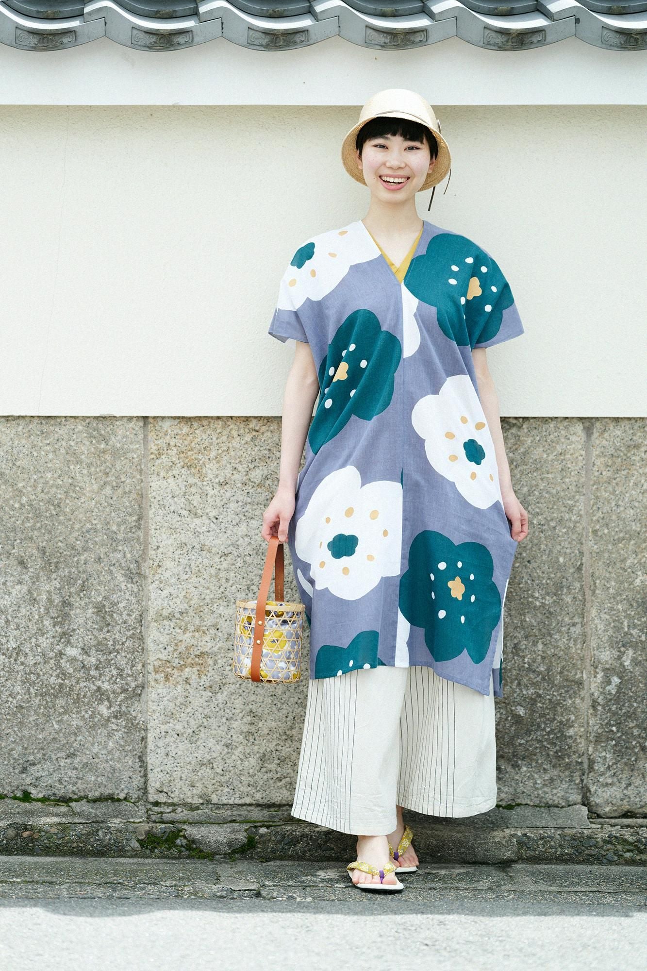 凉鞋asabura棕色竹/南丹竹，金色