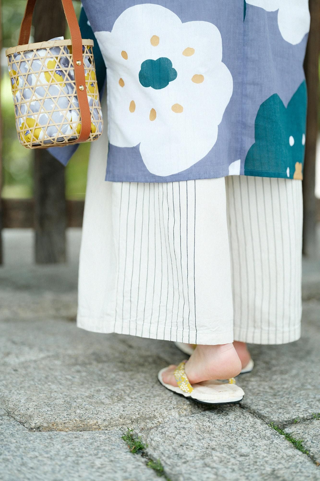 凉鞋asabura棕色竹/南丹竹，金色