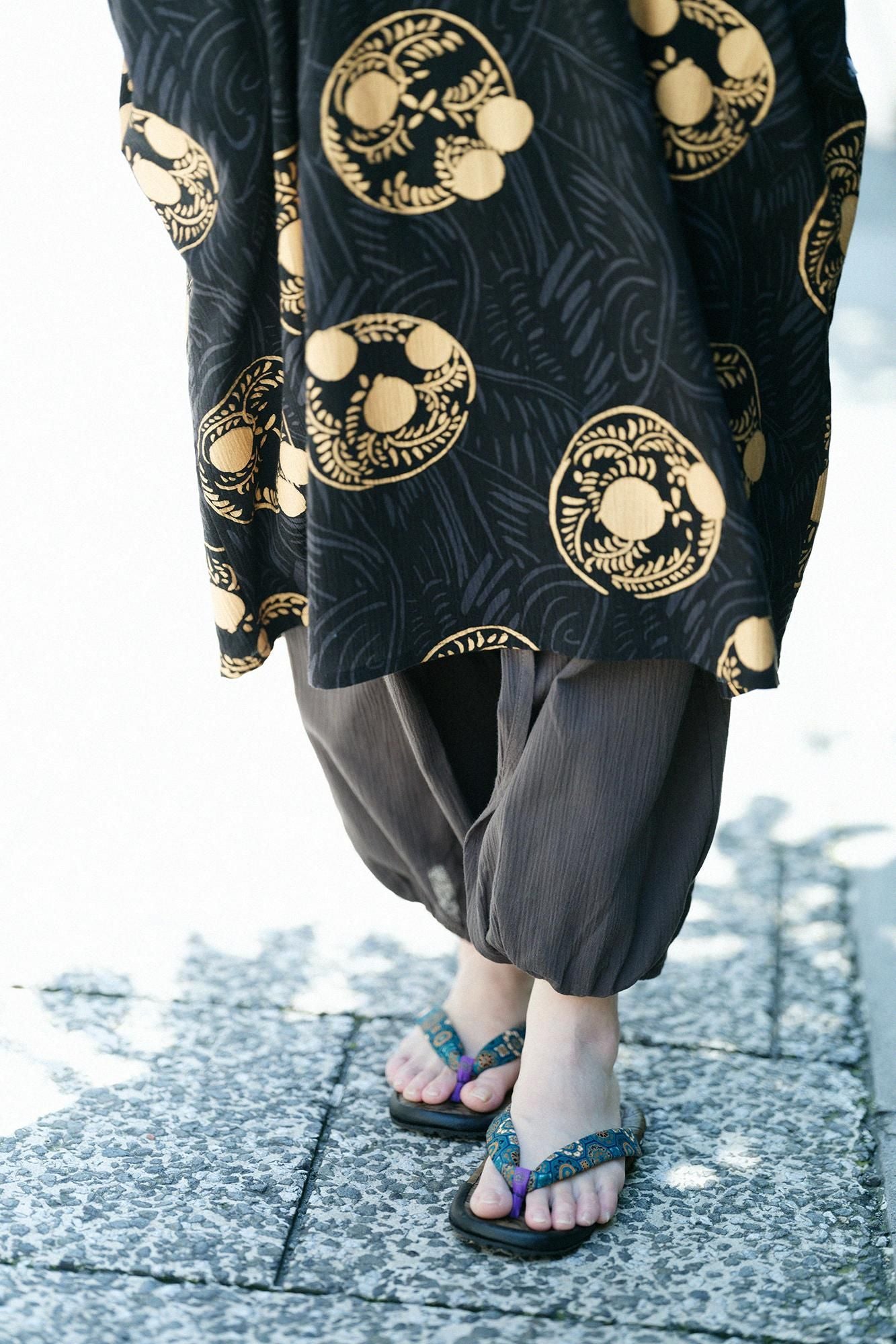 草履涼鞋 染竹 ／ 華麗 碧玉色