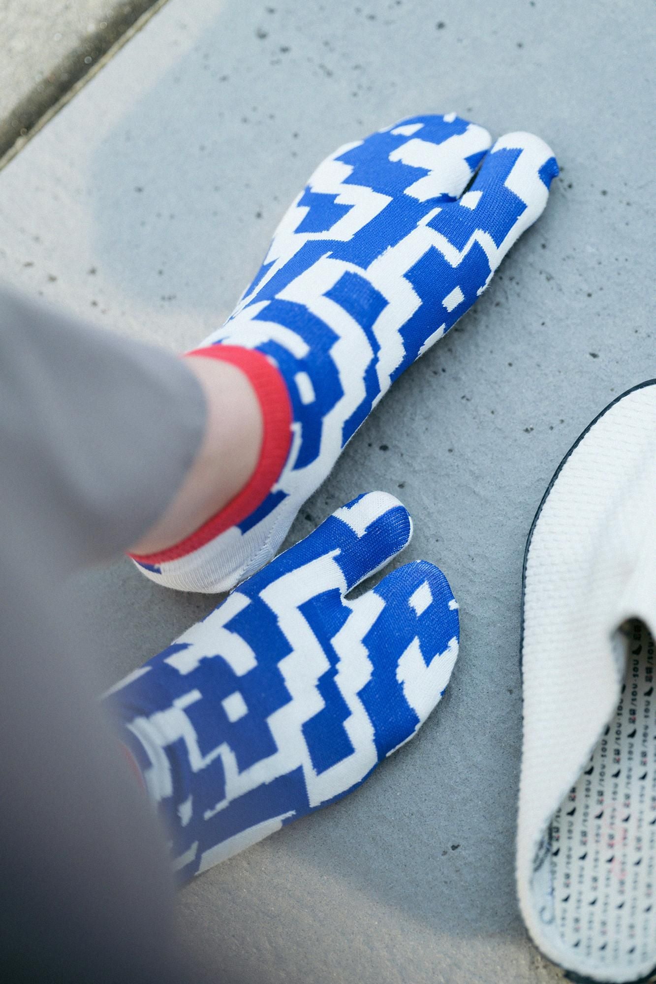 分趾襪（腳踝長度）／幾何圖案 【男・女性用】