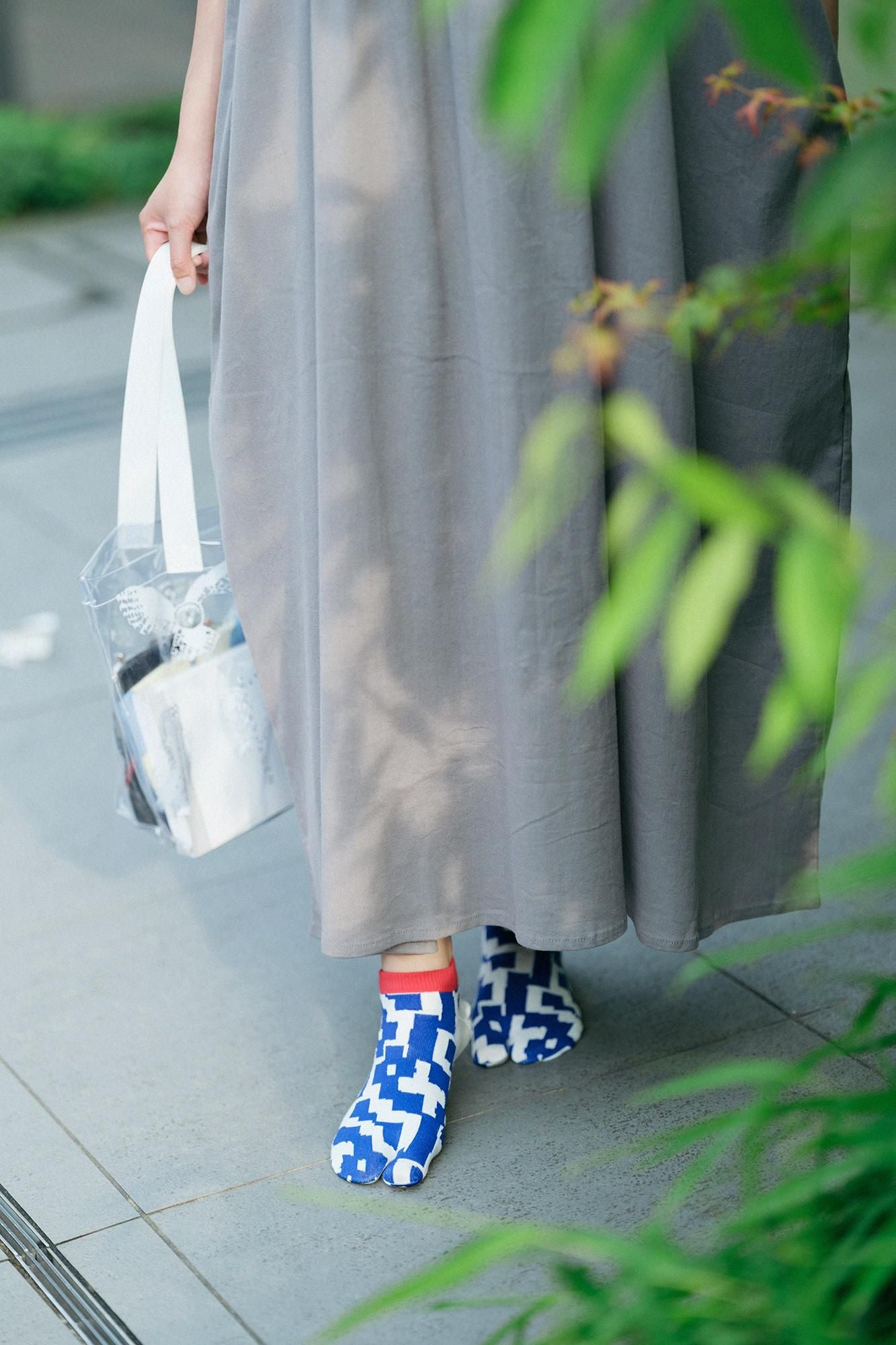 分趾襪（腳踝長度）／幾何圖案 【男・女性用】