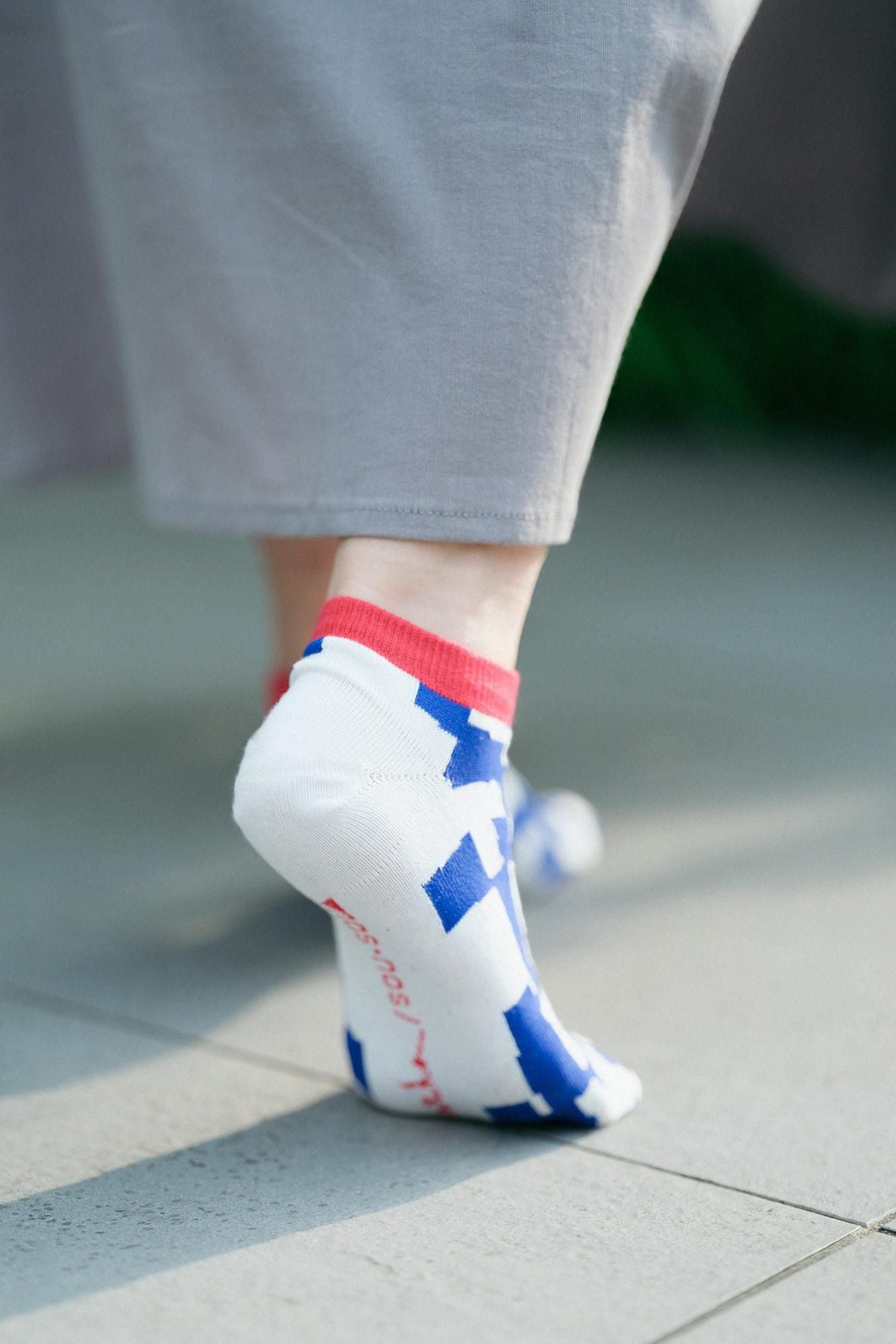 分趾襪（腳踝長度）／幾何圖案 【男・女性用】