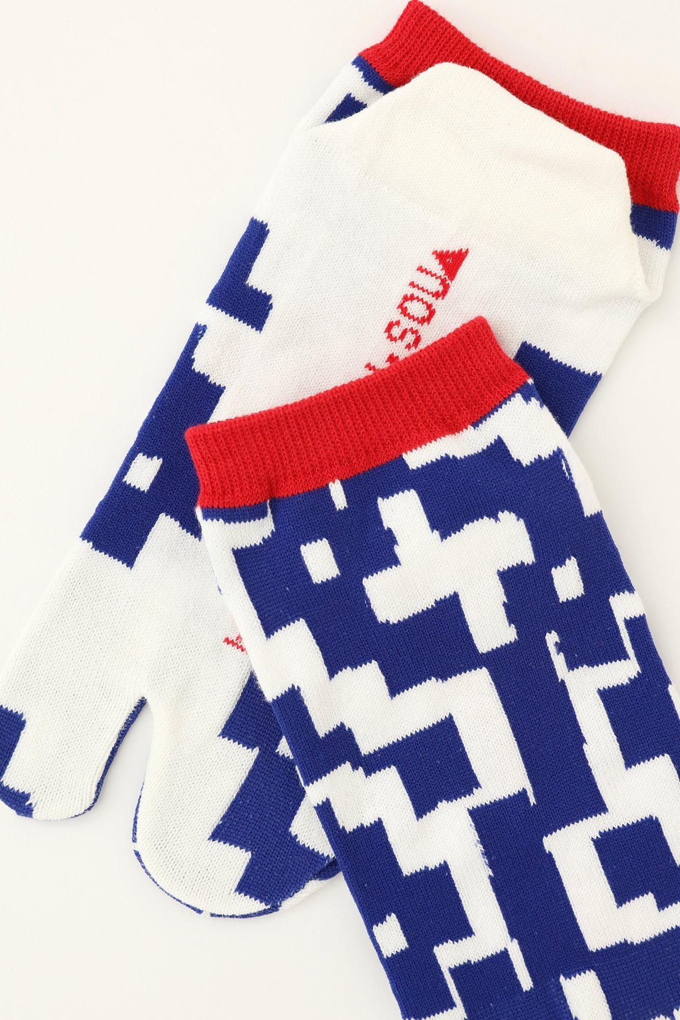 分趾襪（腳踝長度）／幾何圖案 【男・女性用】