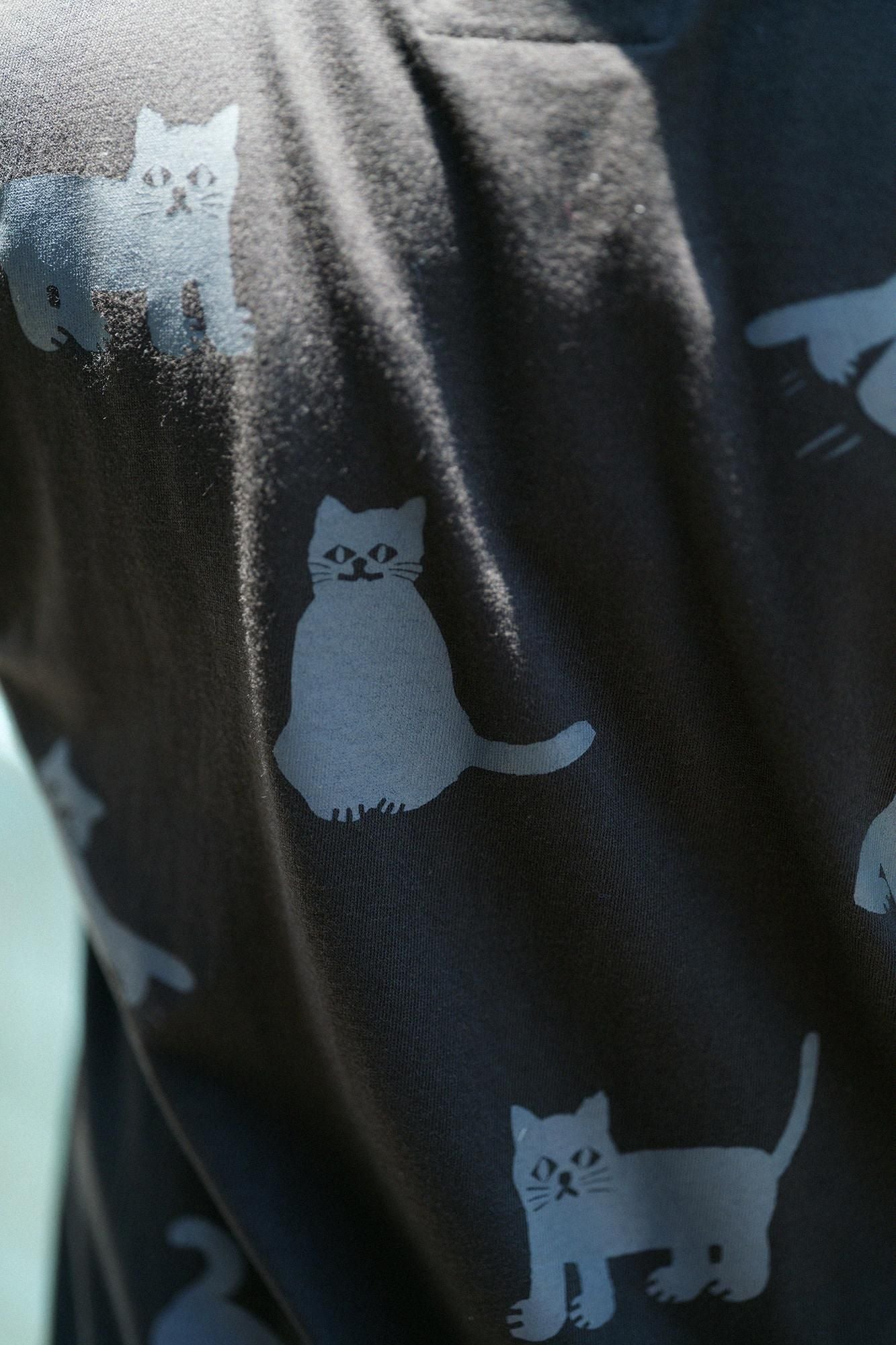 【net limited】Cat Short Sleeve T-shirt [5.0]/ Black