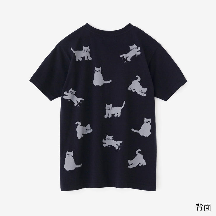 Cat Short Sleeve T-shirt [5.0] / Navy