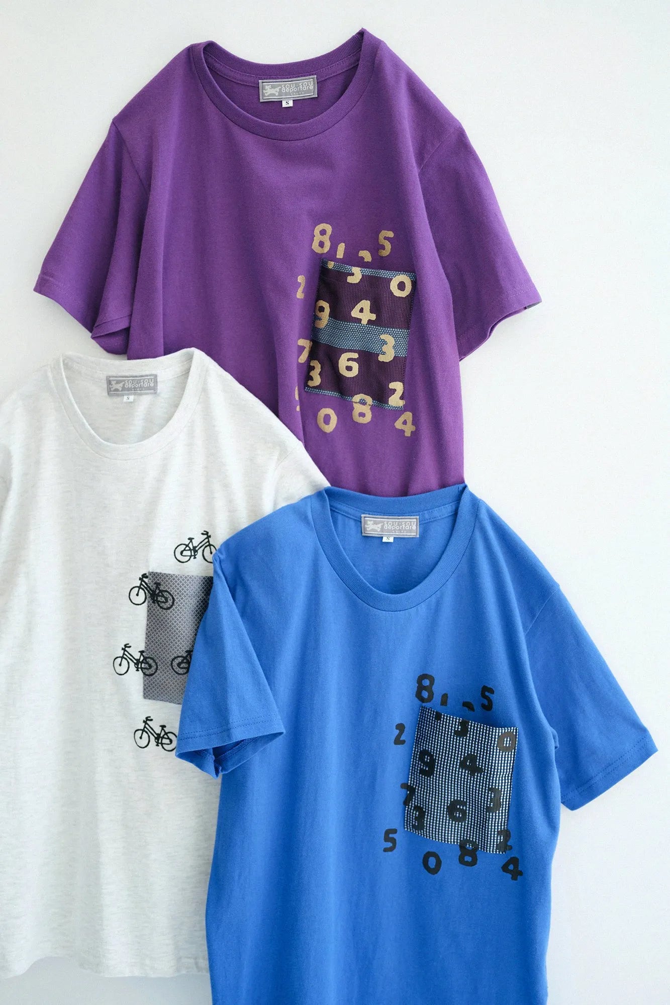 【net限定】半袖 ポケットTシャツ[5.0]／アイボリー×チャリンチャリン▲
