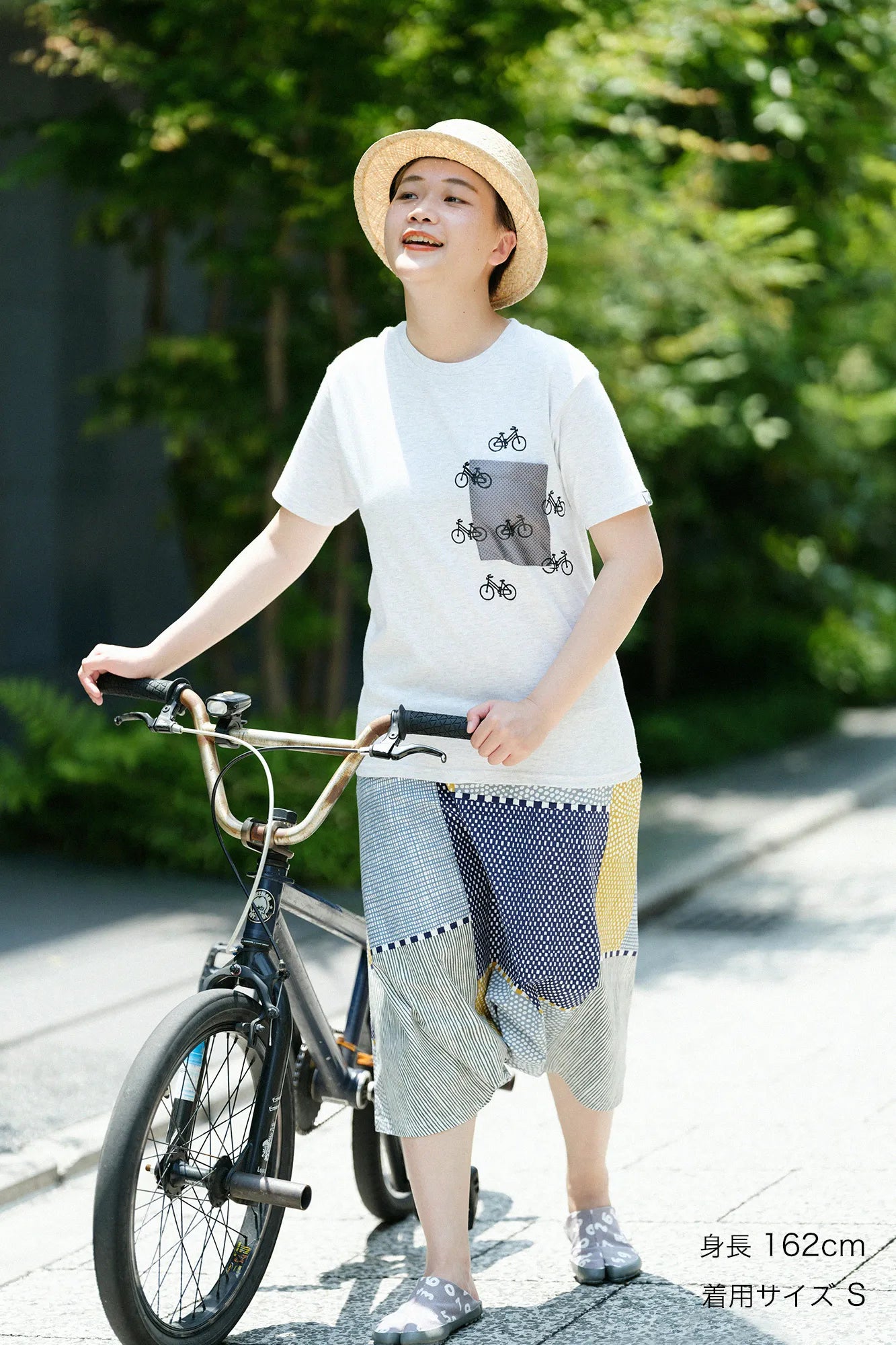 【net限定】半袖 ポケットTシャツ[5.0]／アイボリー×チャリンチャリン▲
