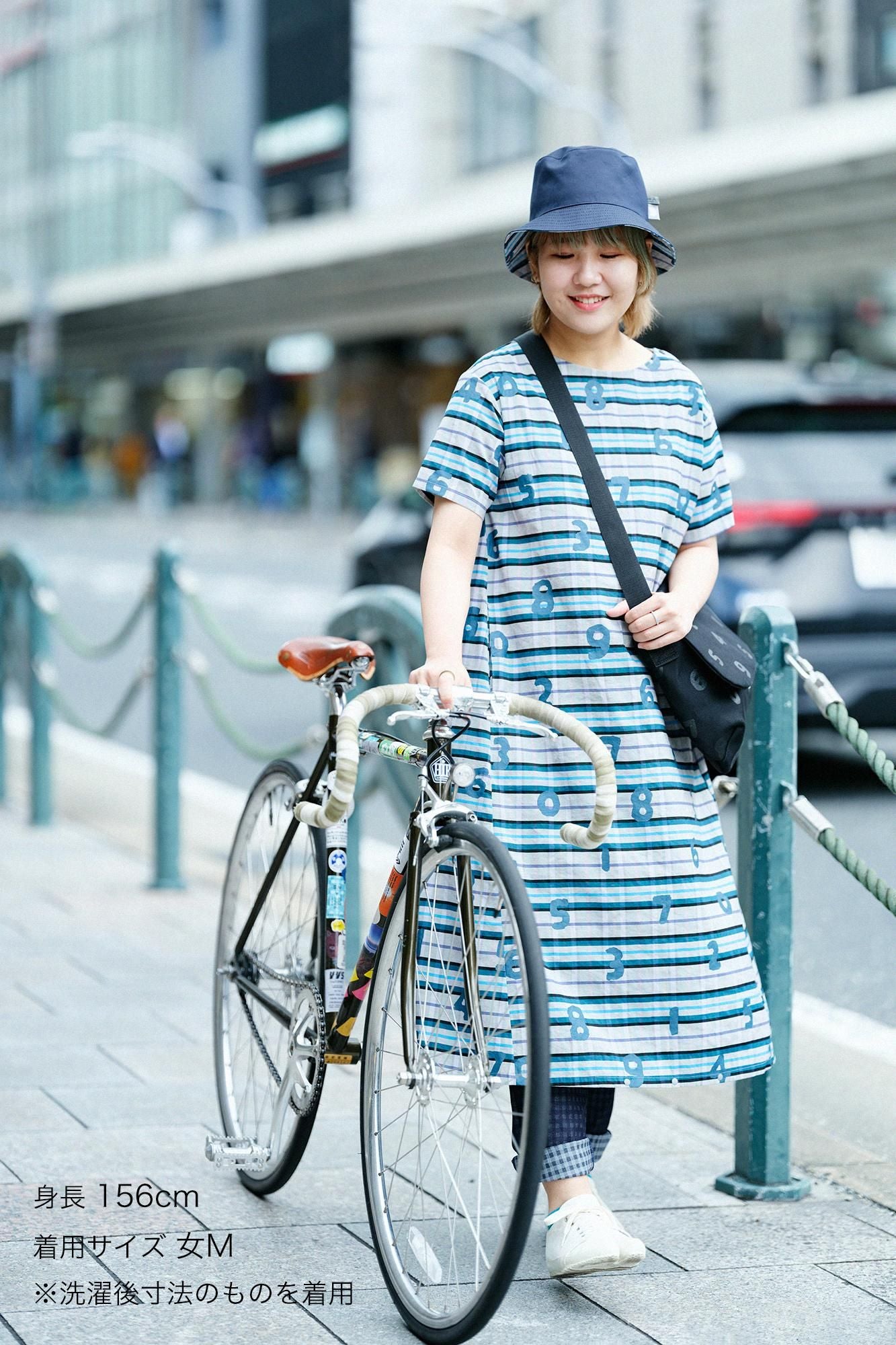 【net limited】Viscose Nylon Check BIKE One-piece Dress / SO-SU-U