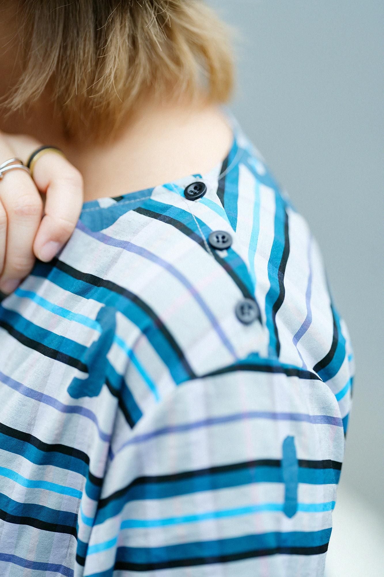 【net limited】Viscose Nylon Check BIKE One-piece Dress / SO-SU-U