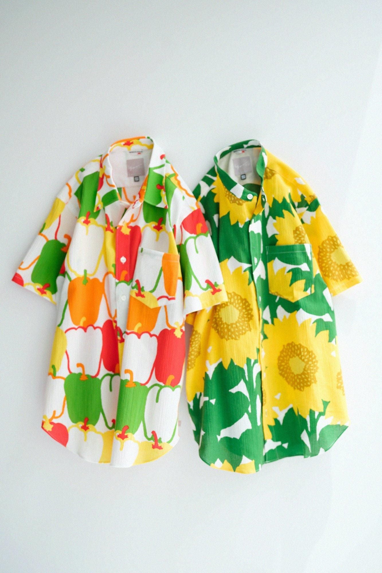 高島縮棉 20/20 短袖襯衫／甜椒