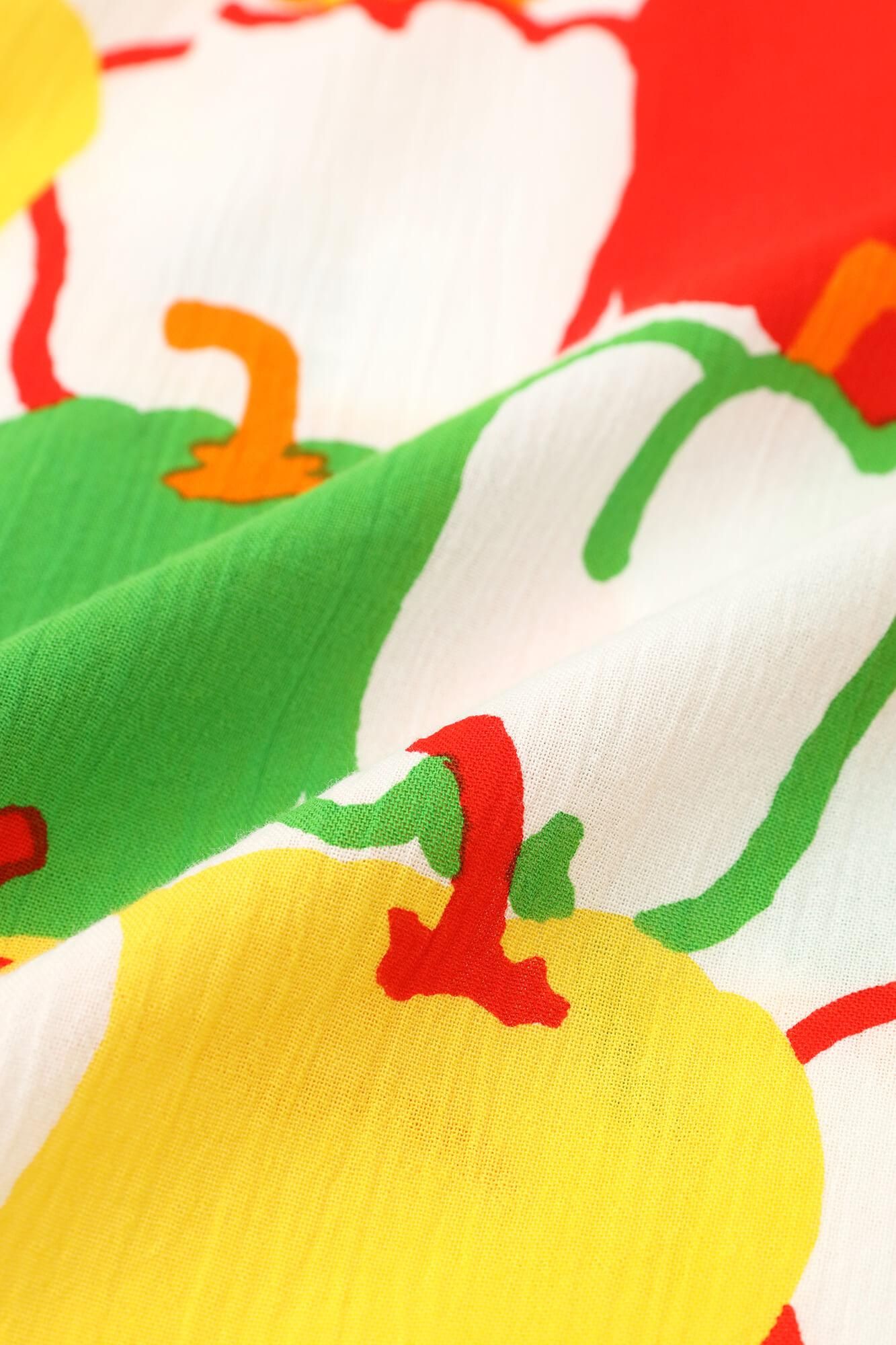 高島縮棉 20/20 短袖襯衫／甜椒