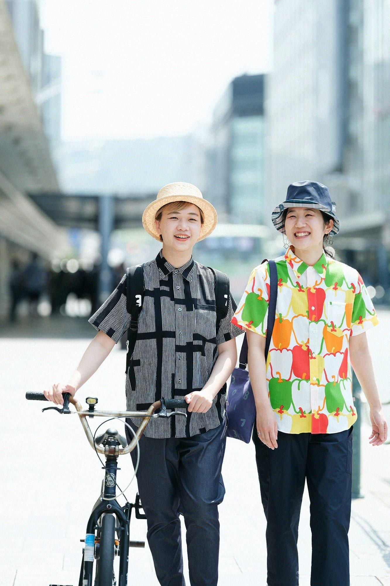 高島縮棉 20/20 短袖襯衫／甜椒