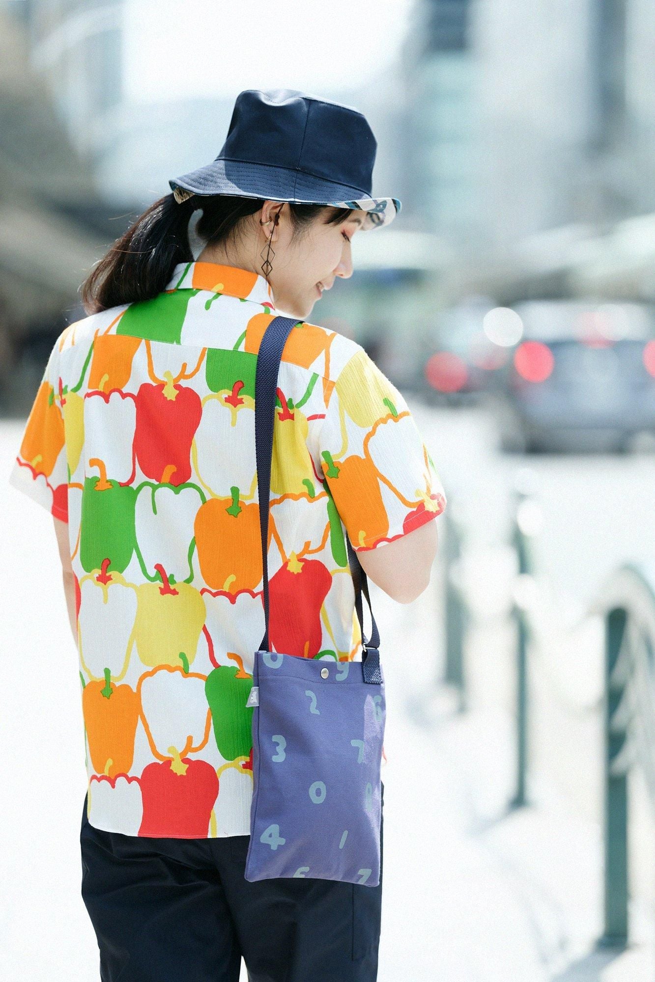 高島縮棉 20/20 短袖襯衫／甜椒