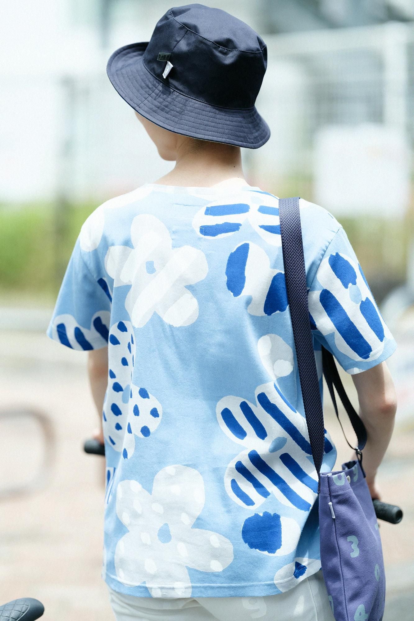 高島縮 40/40 半袖Tシャツ／はじける