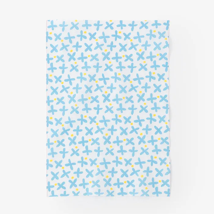 伊勢木綿 textile手ぬぐい（ひめ丈）／すずしろ草 小 空色