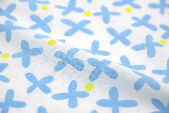 伊勢木綿 textile手ぬぐい（ひめ丈）／すずしろ草 小 空色