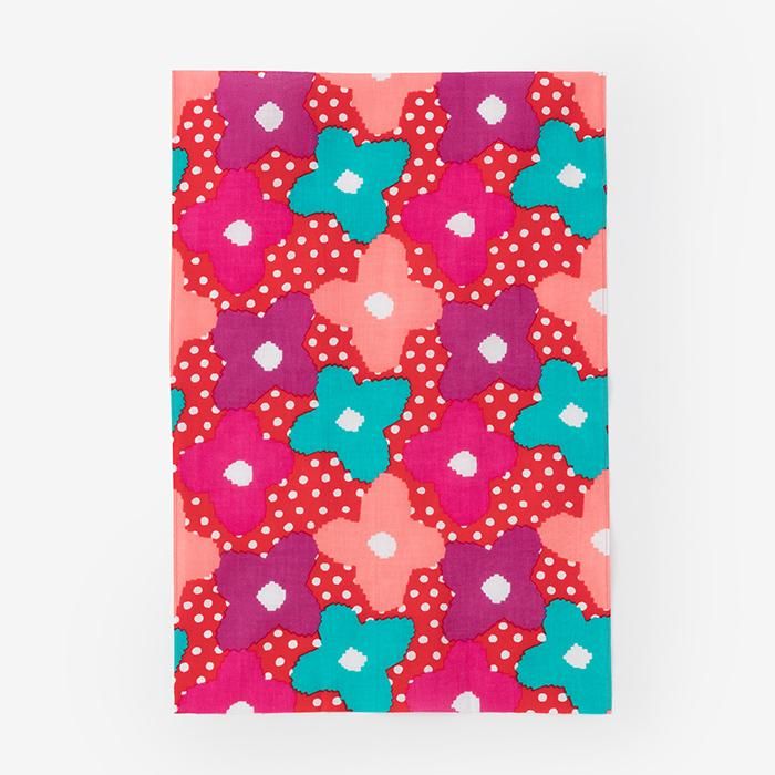 Isemomen Cotton Textile Handkerchief（Short）/ Wild Flowers Color