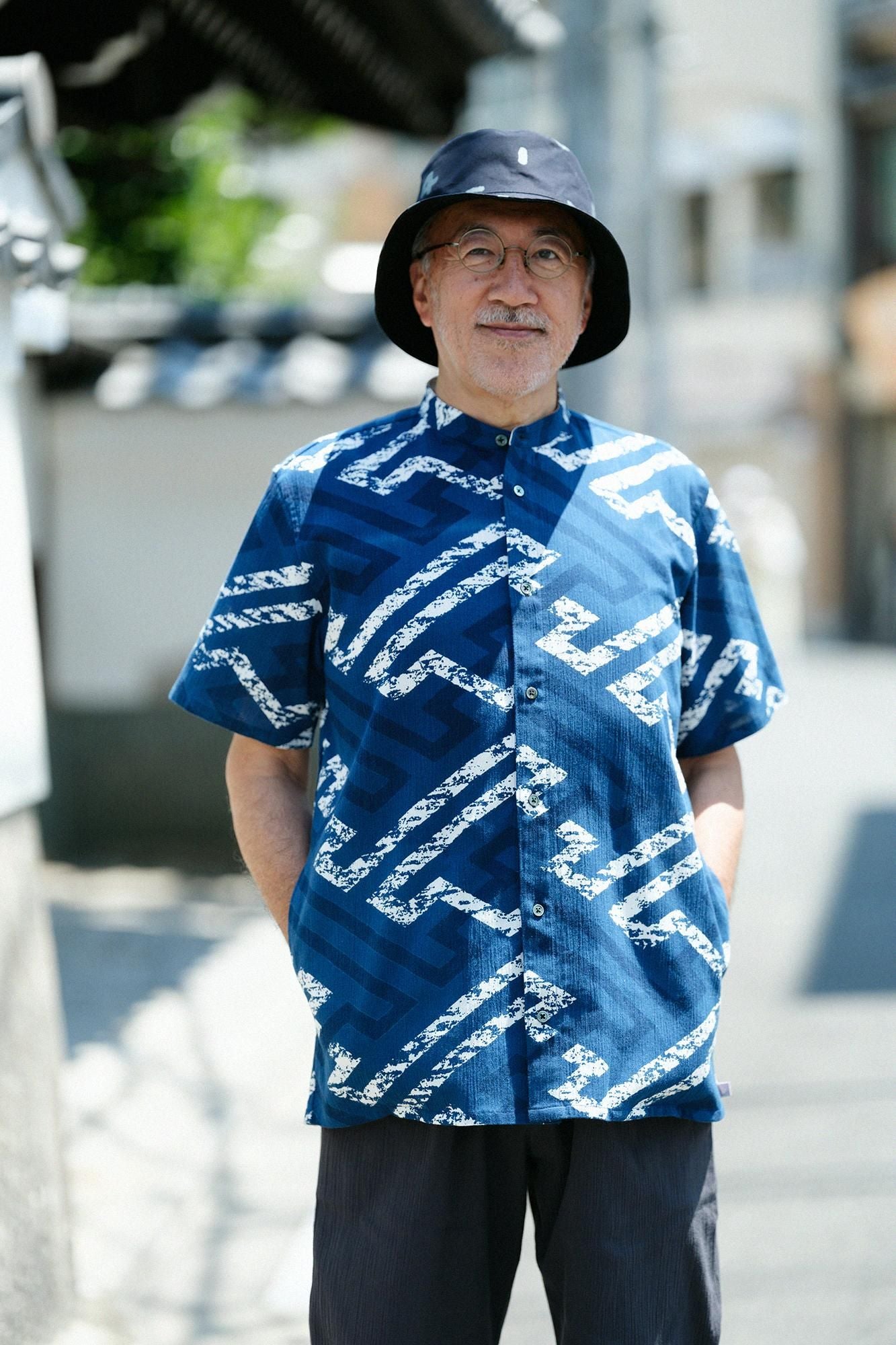 [仅在线] takashima shui 20/20 ainashi支架领子短袖衬衫SP/sayagata jidai