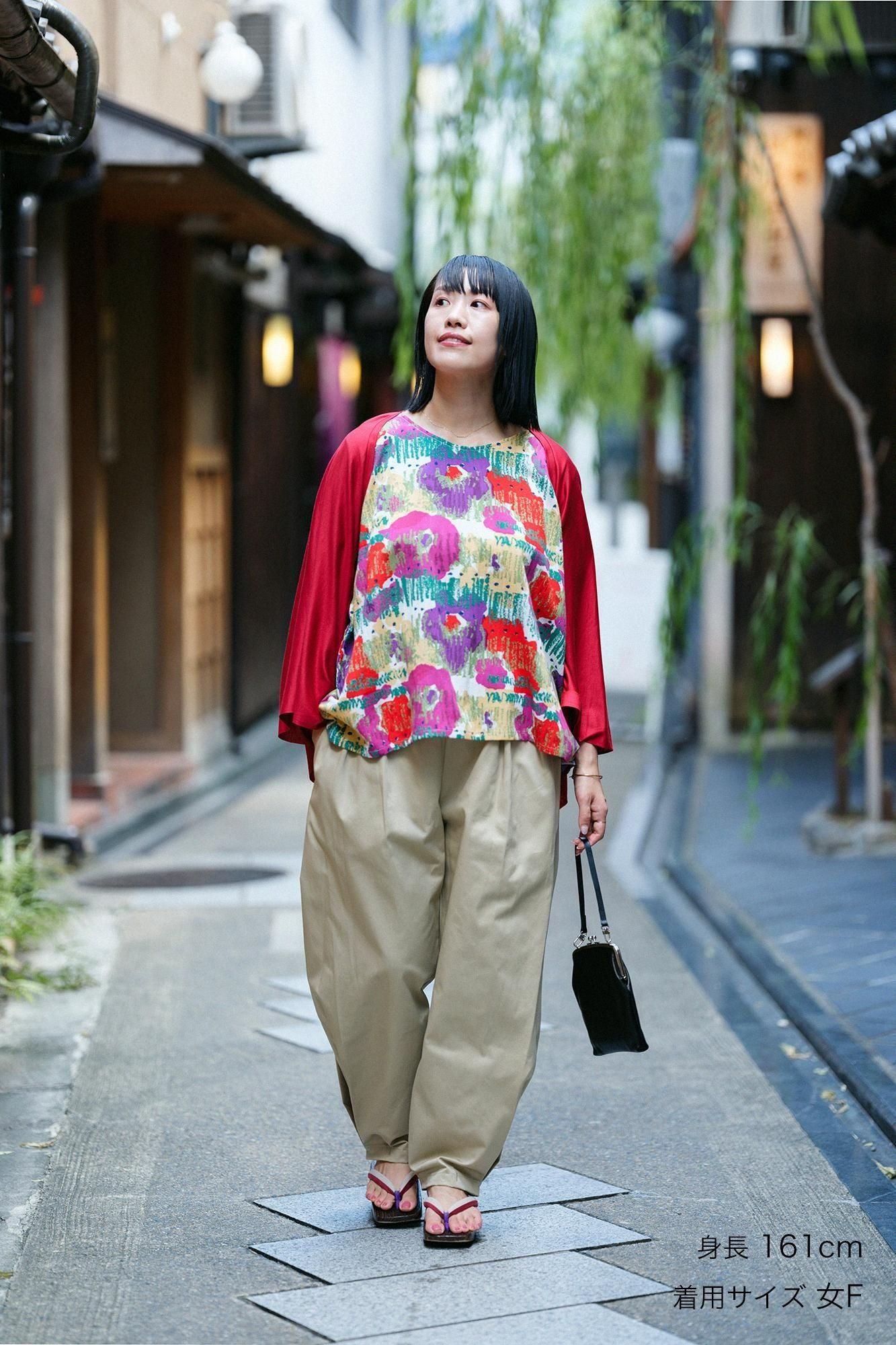 GIZA×Lyocell Plain Stitch Squirrel-like Short Cardigan / Dark Red