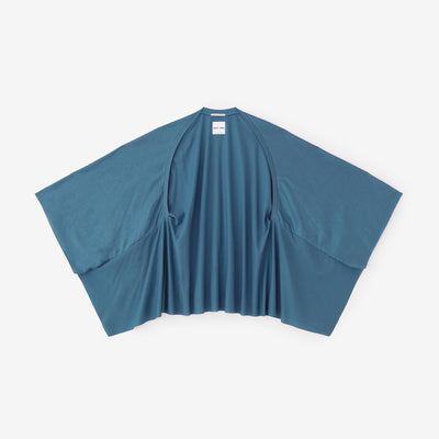 GIZA×Lyocell Plain Stitch Squirrel-like Short Cardigan / Greyish Blue