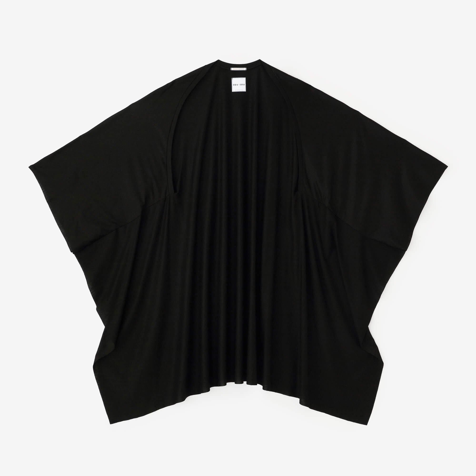 GIZA×Lyocell Plain Stitch Squirrel-like Cardigan / Black