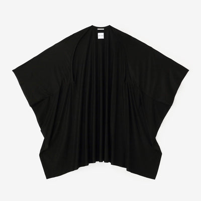 GIZA×Lyocell Plain Stitch Squirrel-like Cardigan / Black