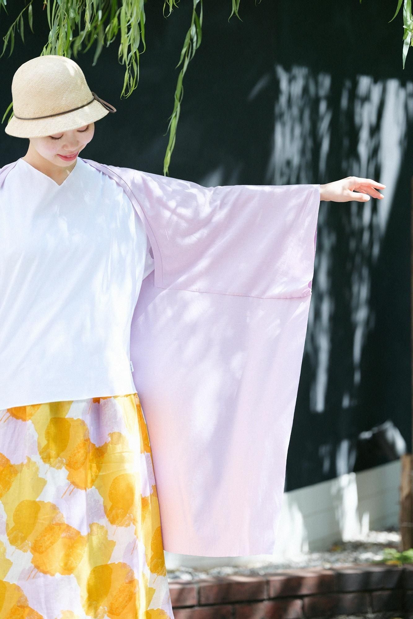 GIZA×Lyocell Plain Stitch Squirrel-like Cardigan / Pastel Pink