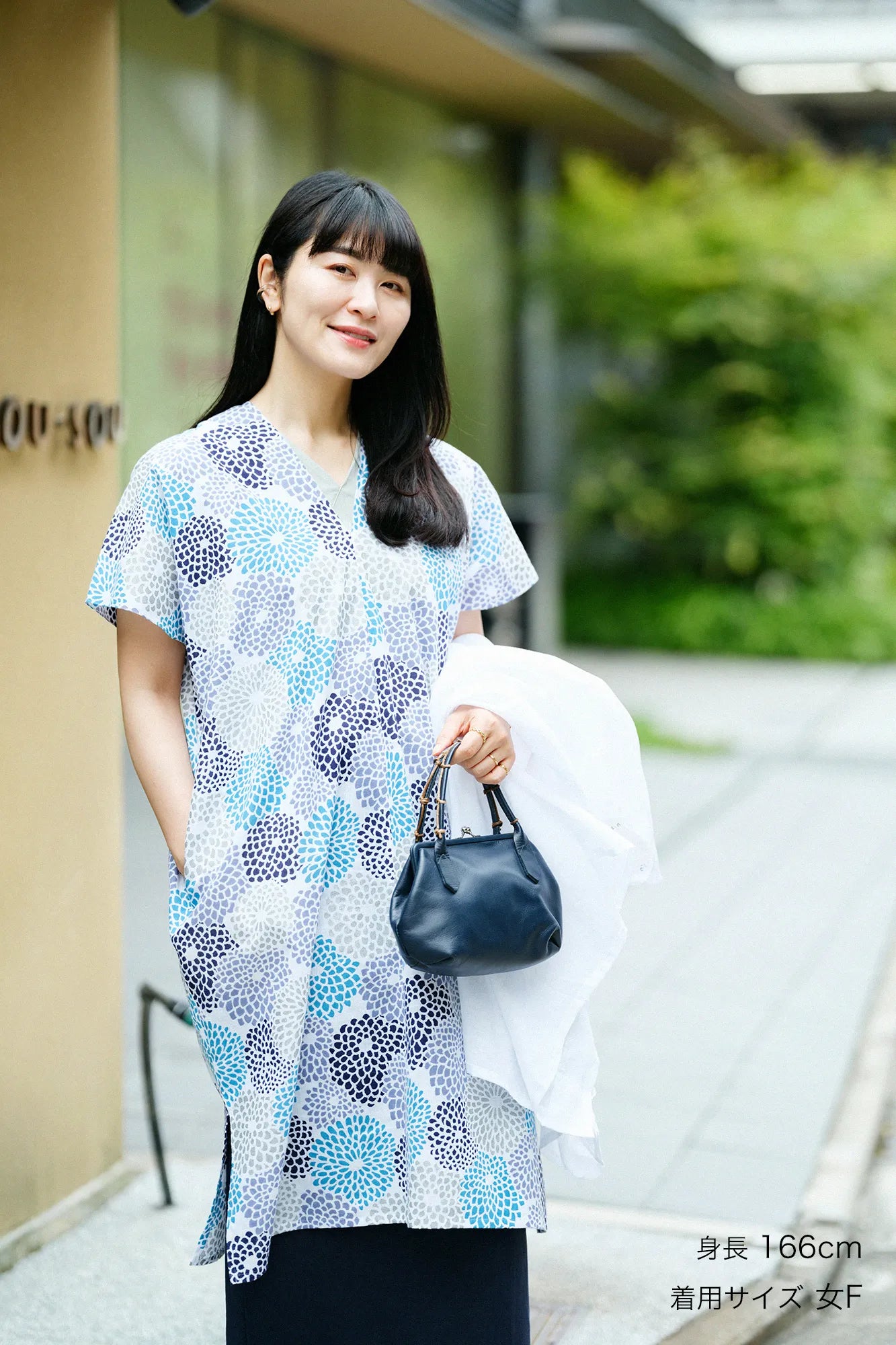 【Ships ard. 6/23】Chita Cotton Bun Rectangular Dress Split Joint / Chrysanthemum