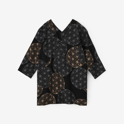 Takashima chiku 40/40未拧紧的衣领，第六长/亚麻Temari