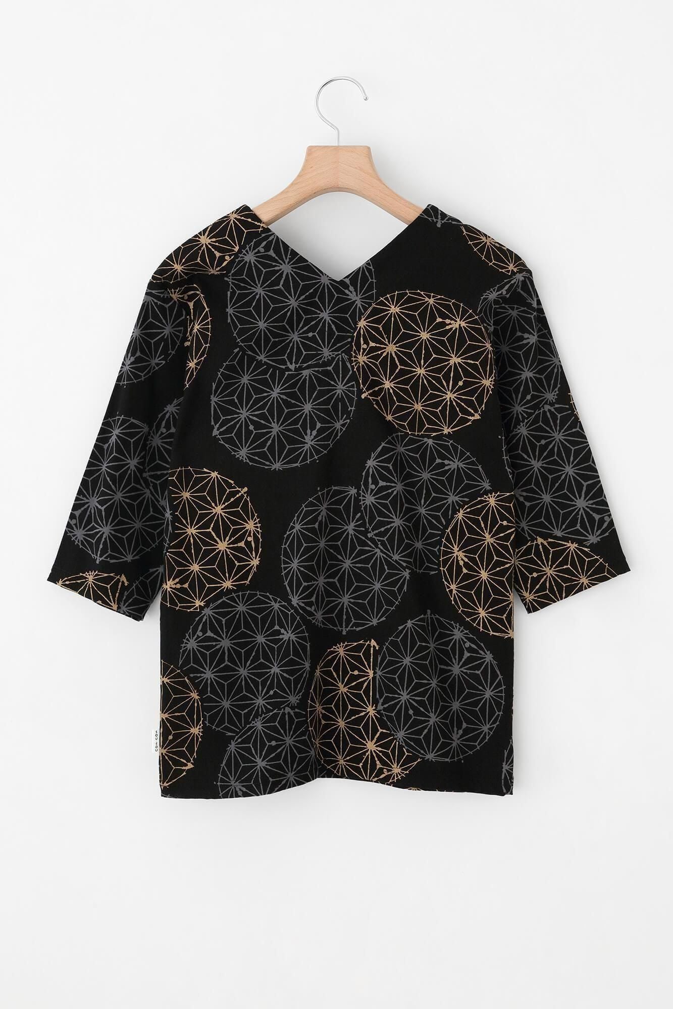 Takashima chiku 40/40未拧紧的衣领，第六长/亚麻Temari