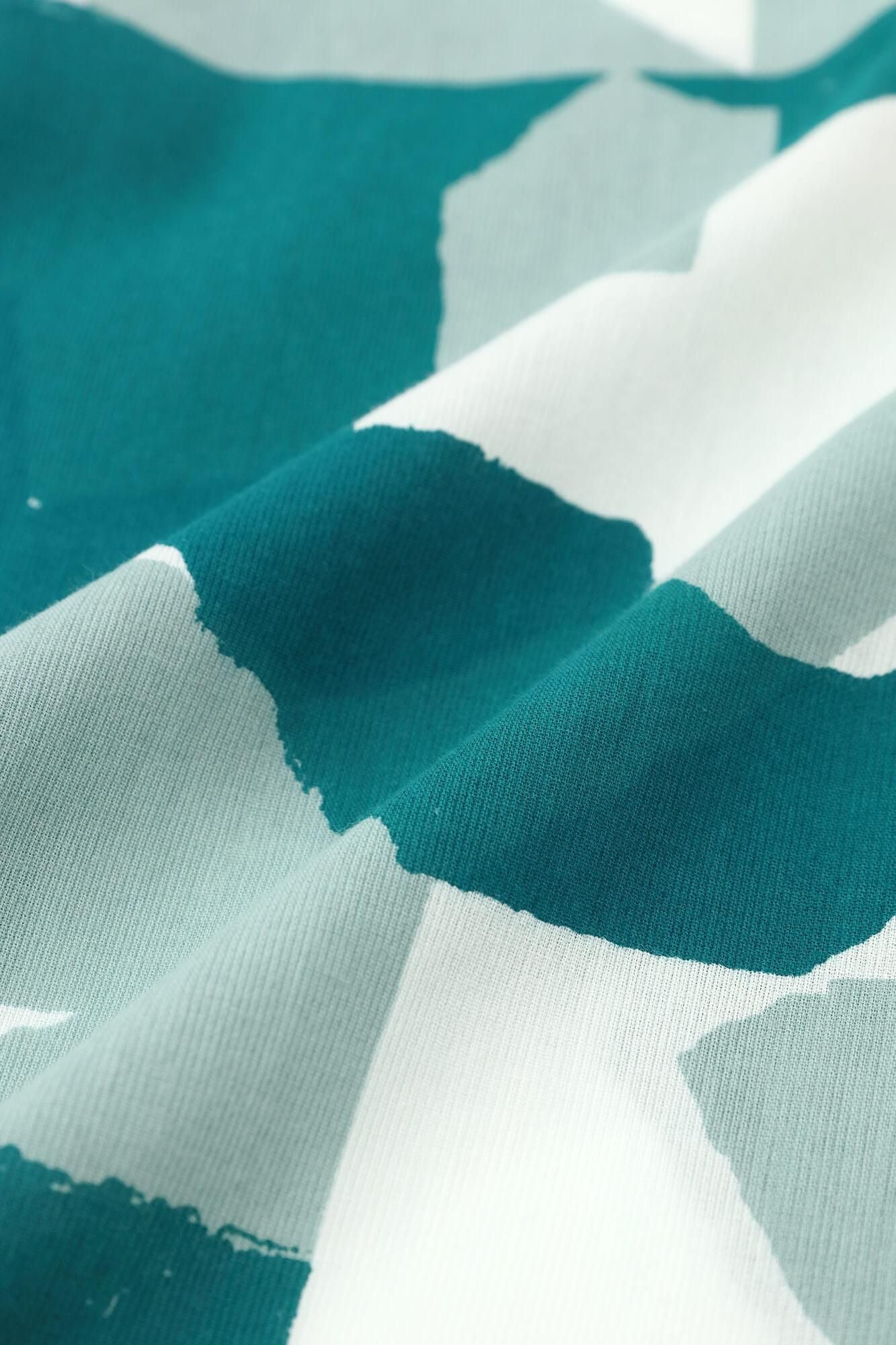 高島縮棉 40/40 V領上衣 六分袖／偶然