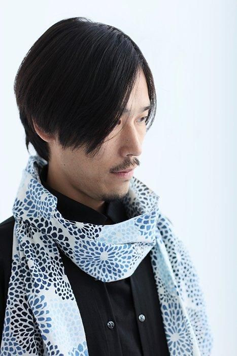 SOU・SOU ×藤田染苑藍捺染圍巾/全菊2