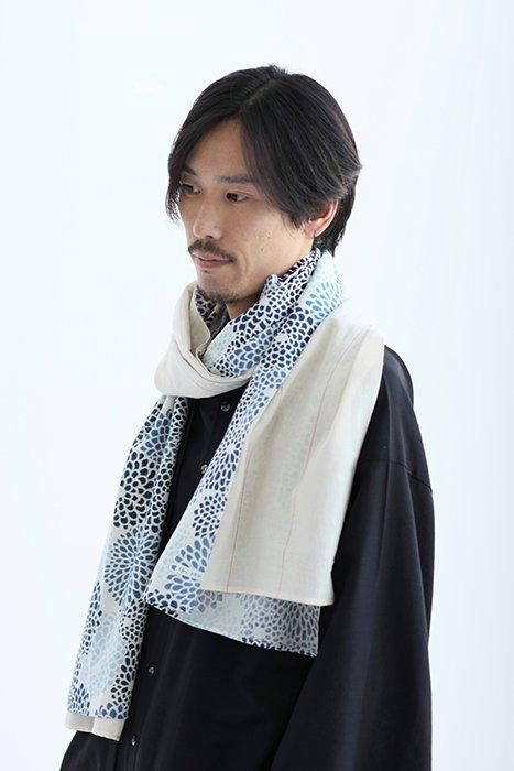 SOU・SOU ×藤田染苑藍捺染圍巾/全菊2
