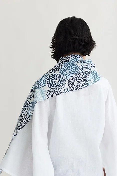 SOU・SOU ×藤田染苑藍捺染圍巾/全菊2