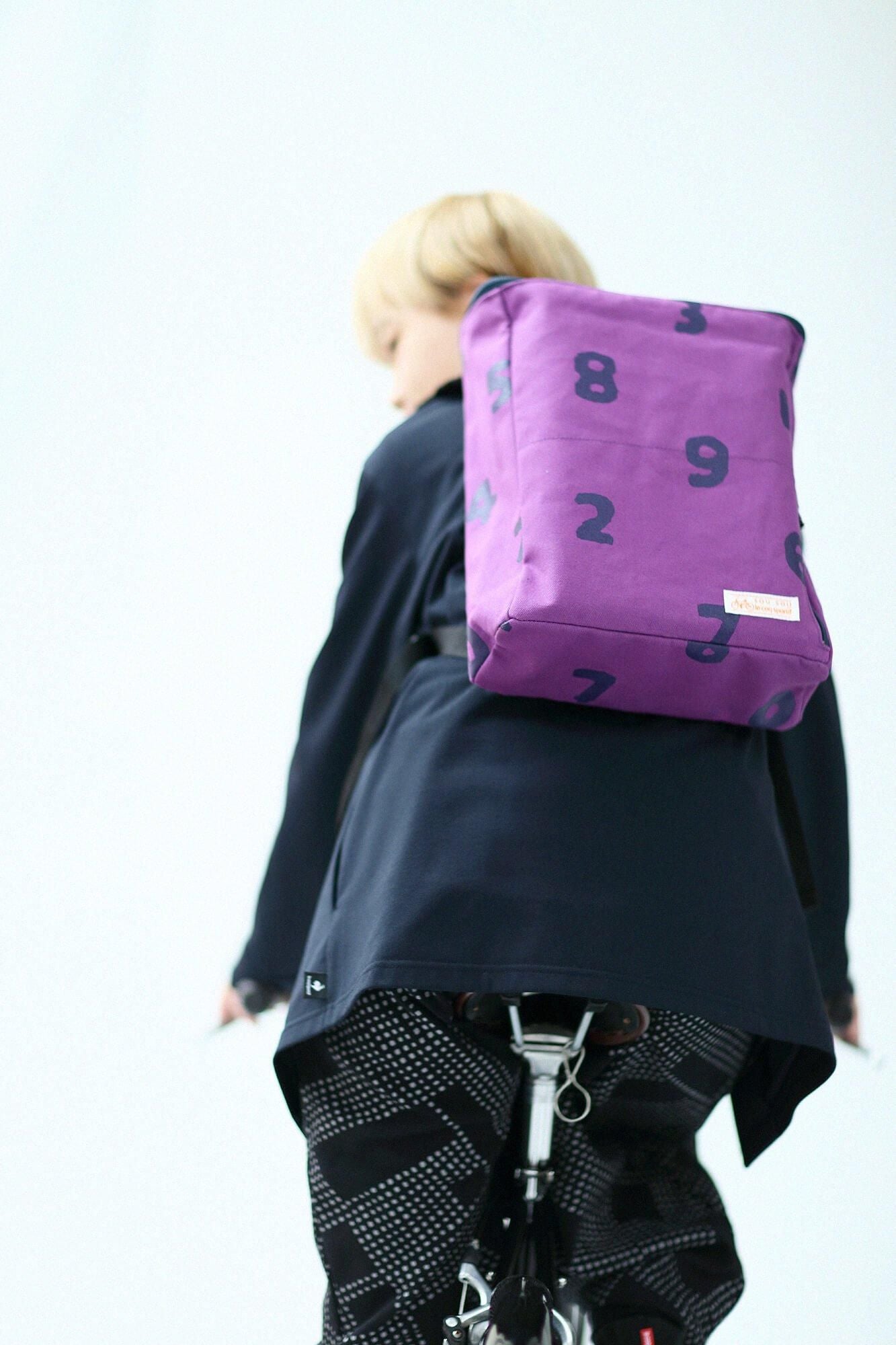 BOX Backpack Small / SO-SU-U Violet×Dark Blue