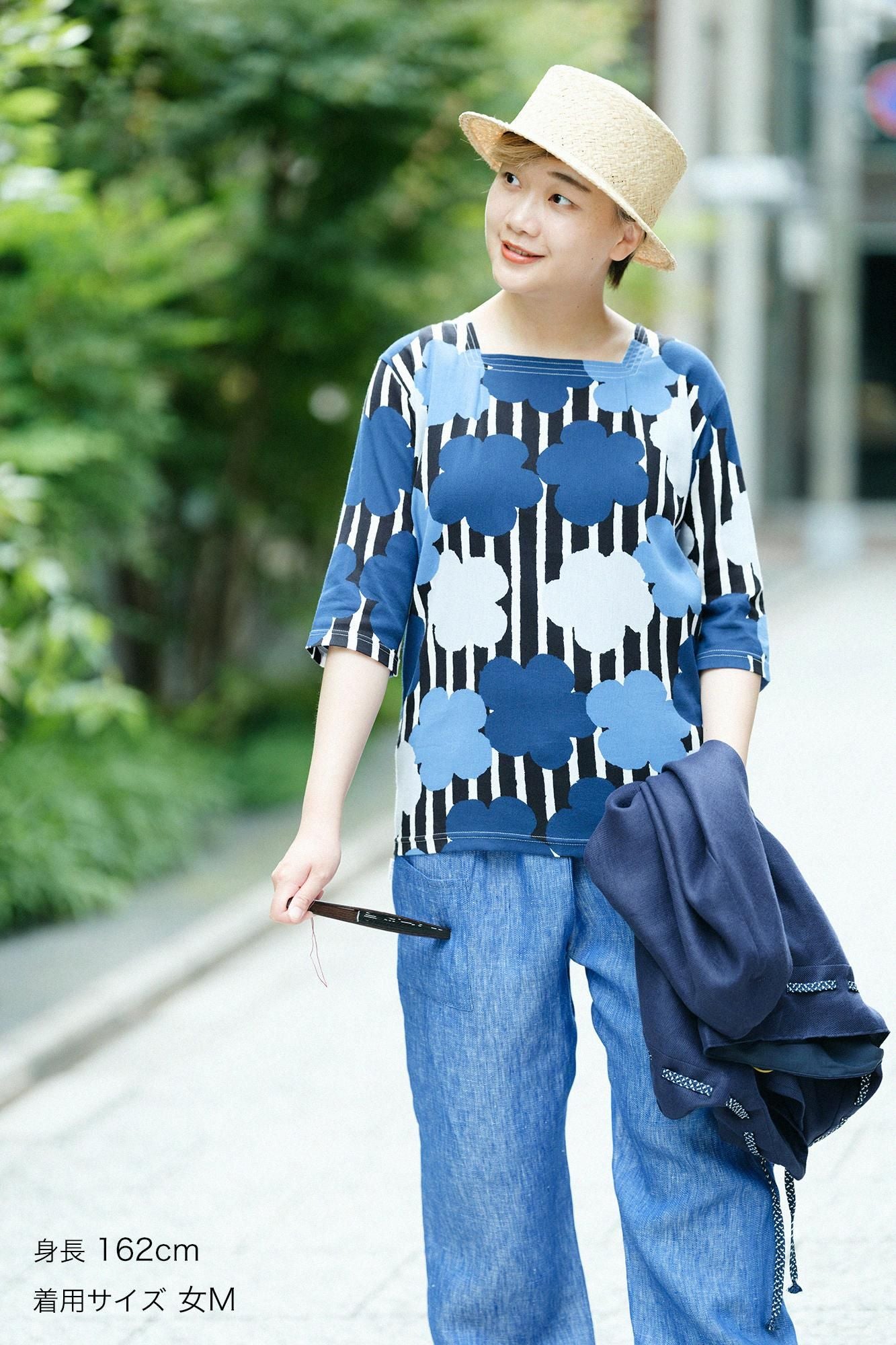 Takashima Chijimi 40/40 Hifu Jiban Sechsviertellänge/Nunoshiba Sorabara