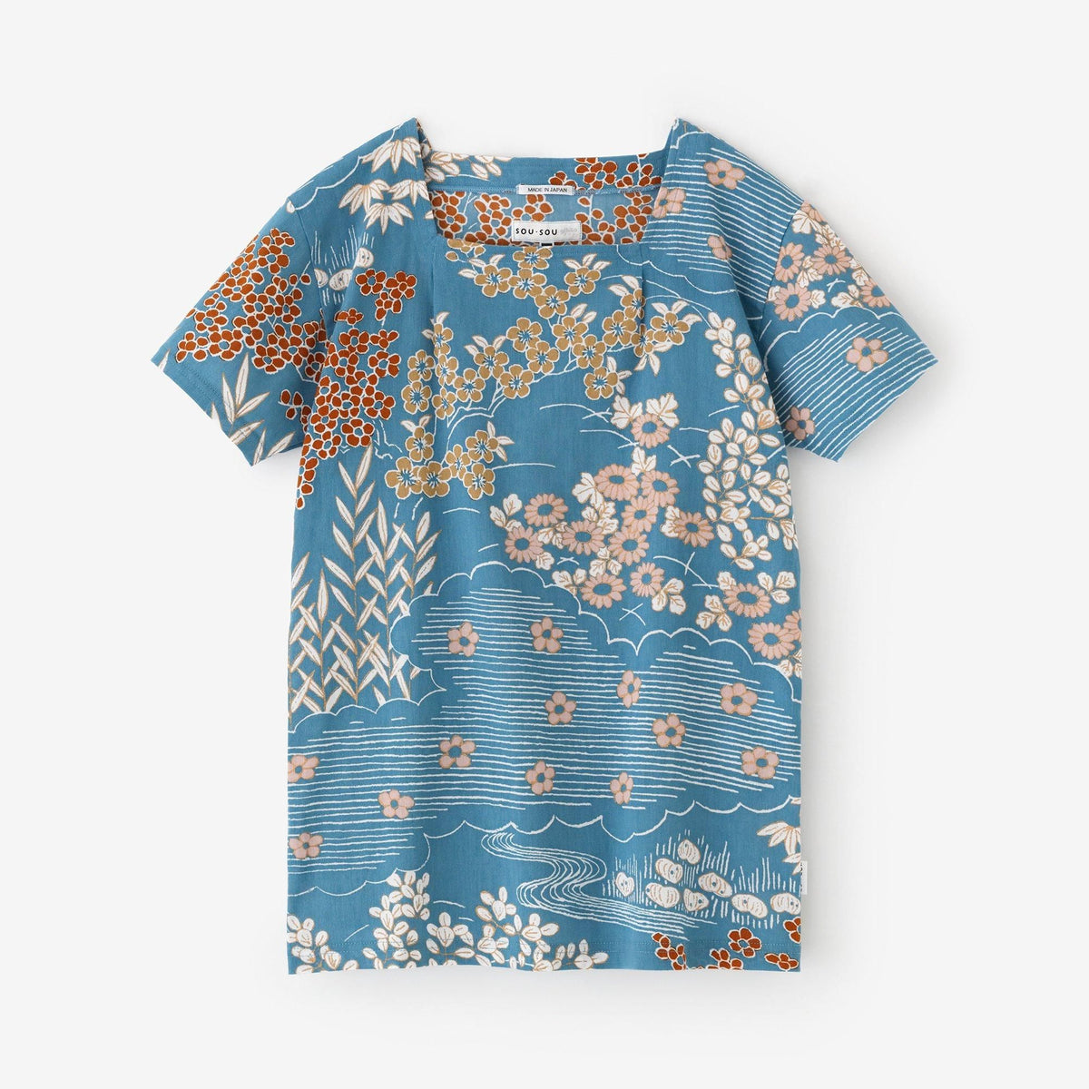 net限定】高島縮 40/40 被風（ひふ）ジバン 半袖／涼やか（すずやか）