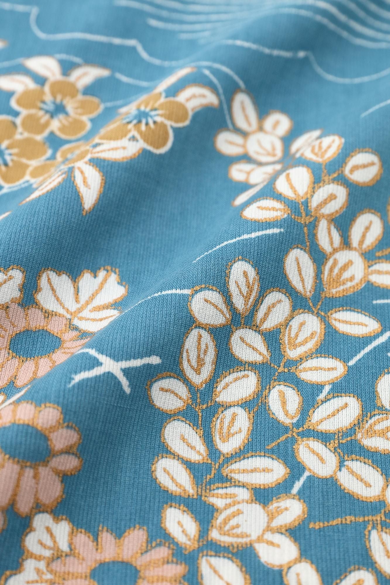 高島縮棉 40/40 方領上衣 短袖／涼爽