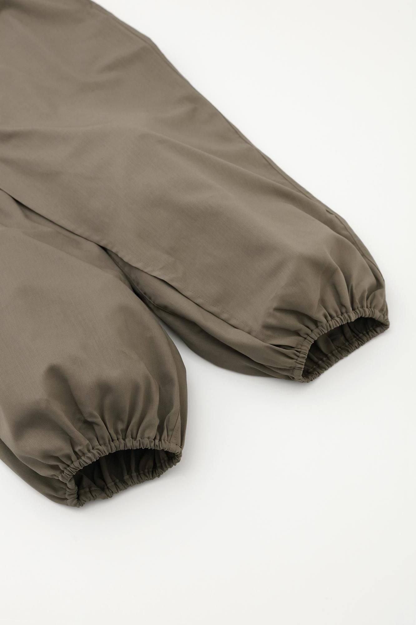 80雙線 緞紋織 手柄寛衣下 和裝褲／深灰色