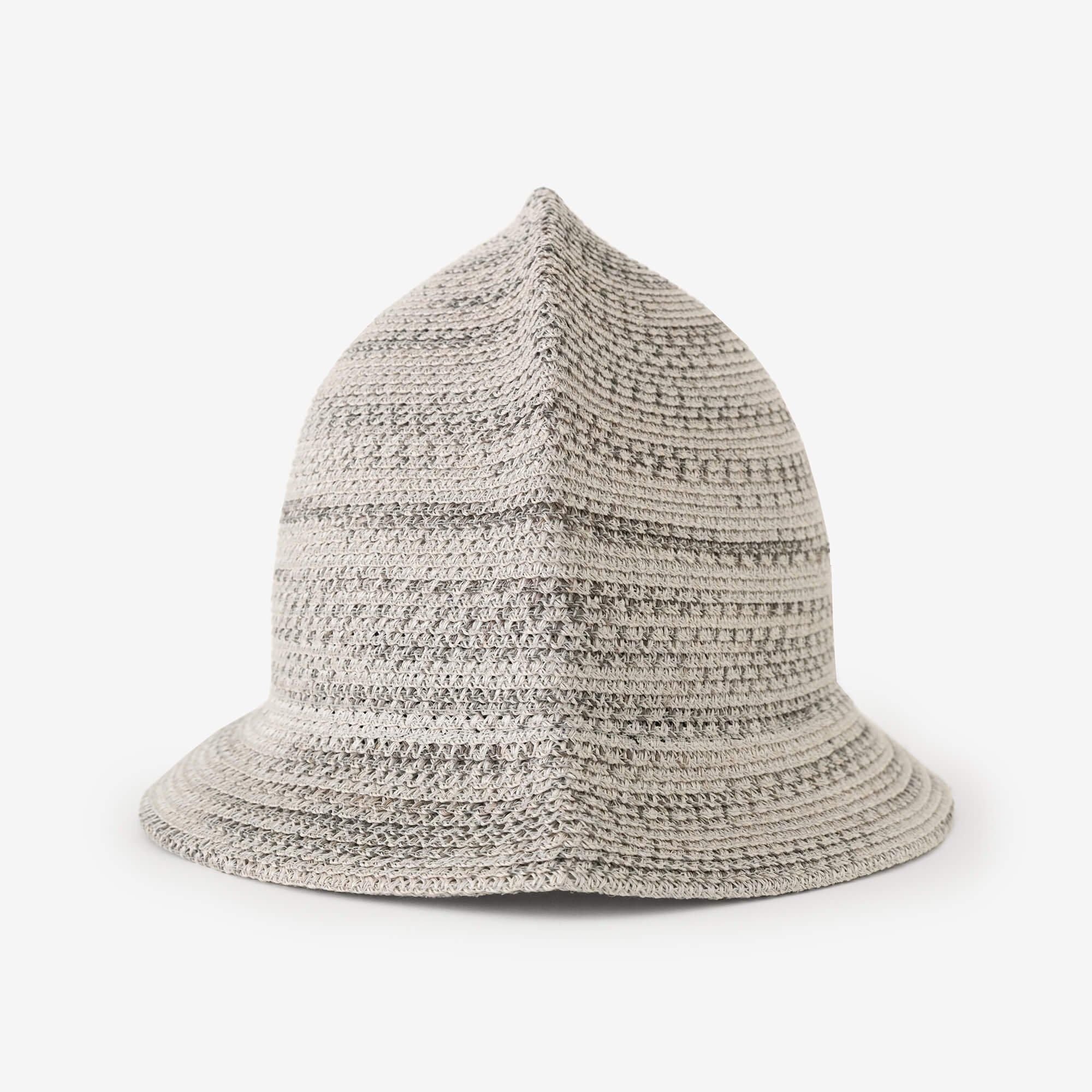 Basket Weave (Woven Bamboo) Owarigasa / Light Ink Grey 