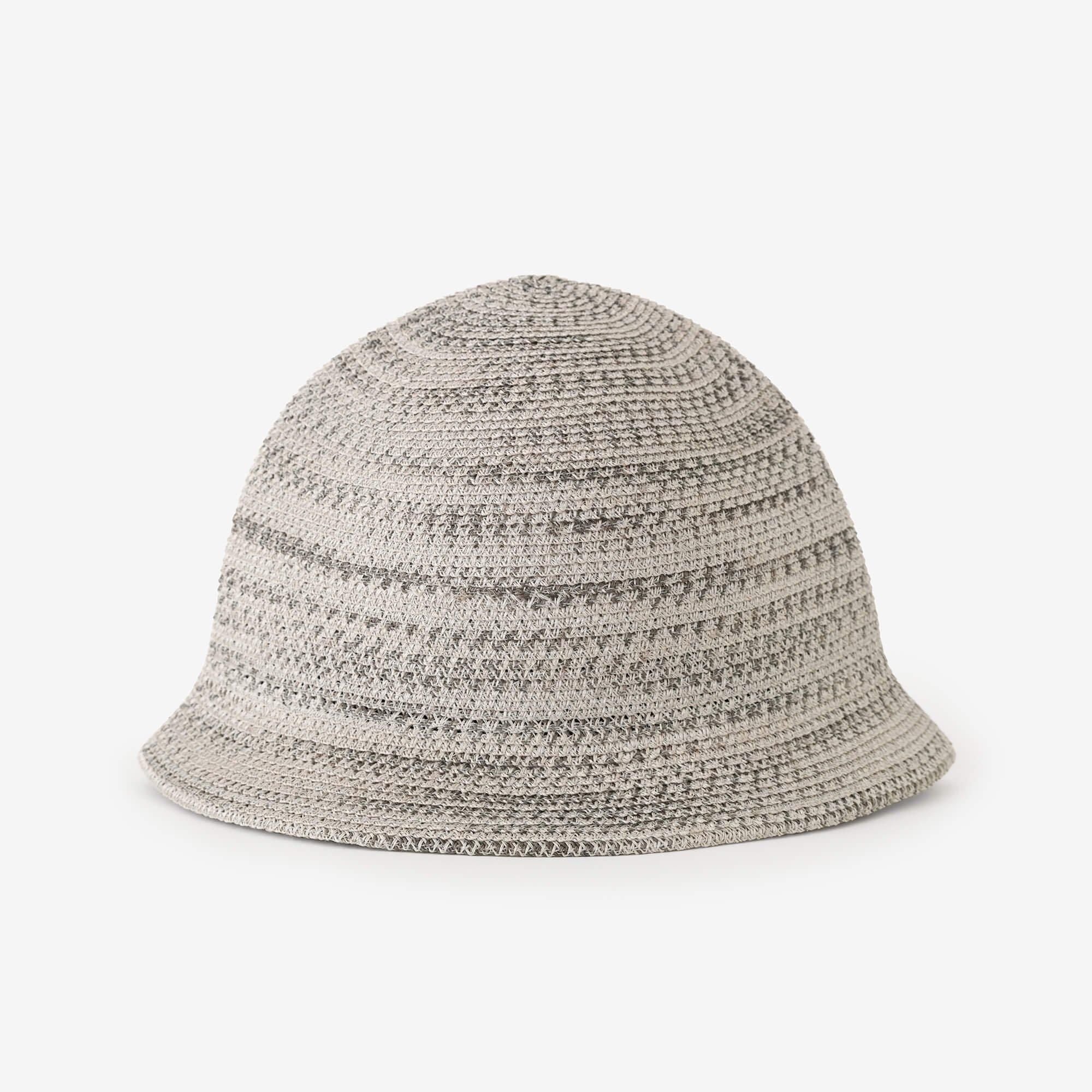 Basket Weave (Woven Bamboo) Owarigasa / Light Ink Grey 