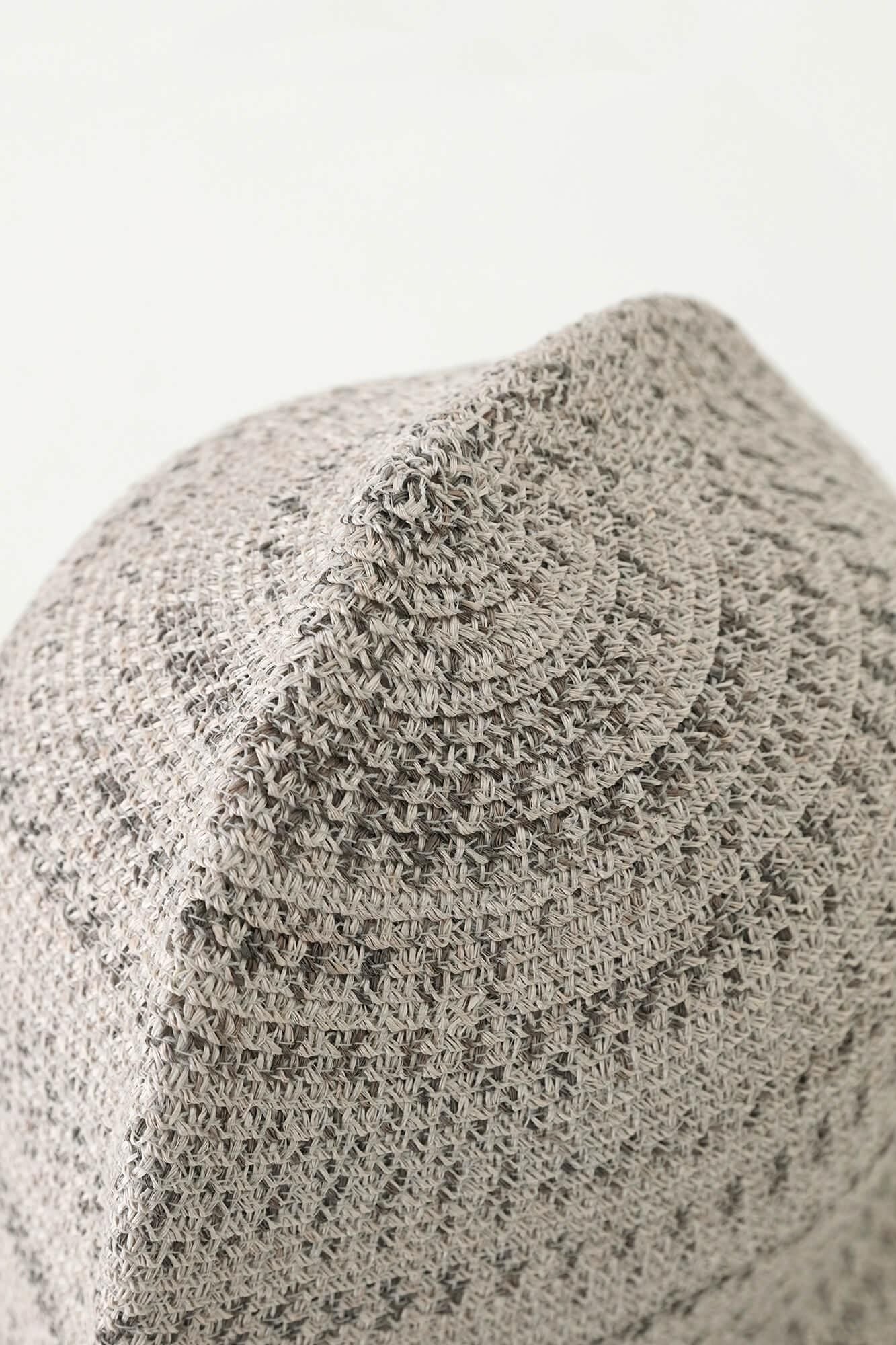 Basket Weave (Woven Bamboo) Owarigasa / Light Ink Grey 