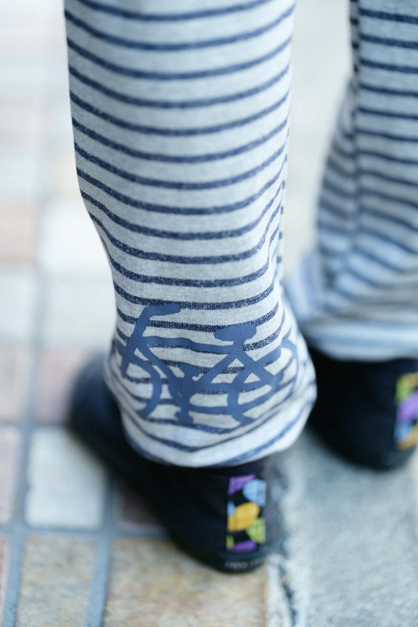 羊毛自行车运动裤/海军边界