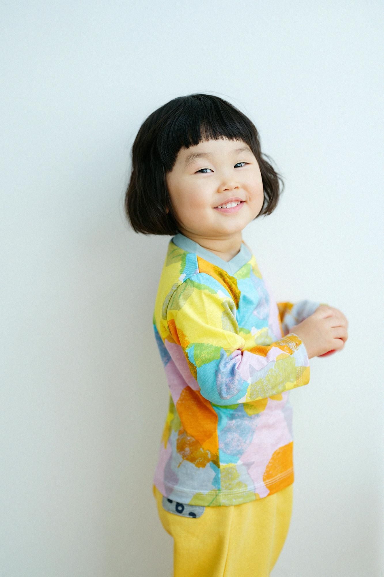 ● Square Neck Long Sleeve T-shirt / Vague