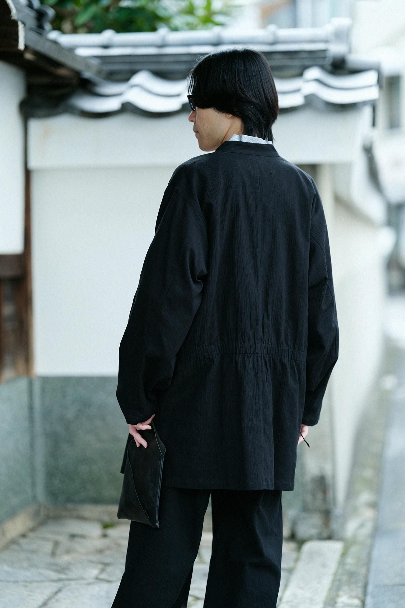 SOU・ SOU 傾衣　高島縮 20/20 手柄作務衣/濡羽色 高島縮 20/20 手柄作務衣（たかみさむえ）／濡羽色（ぬれば