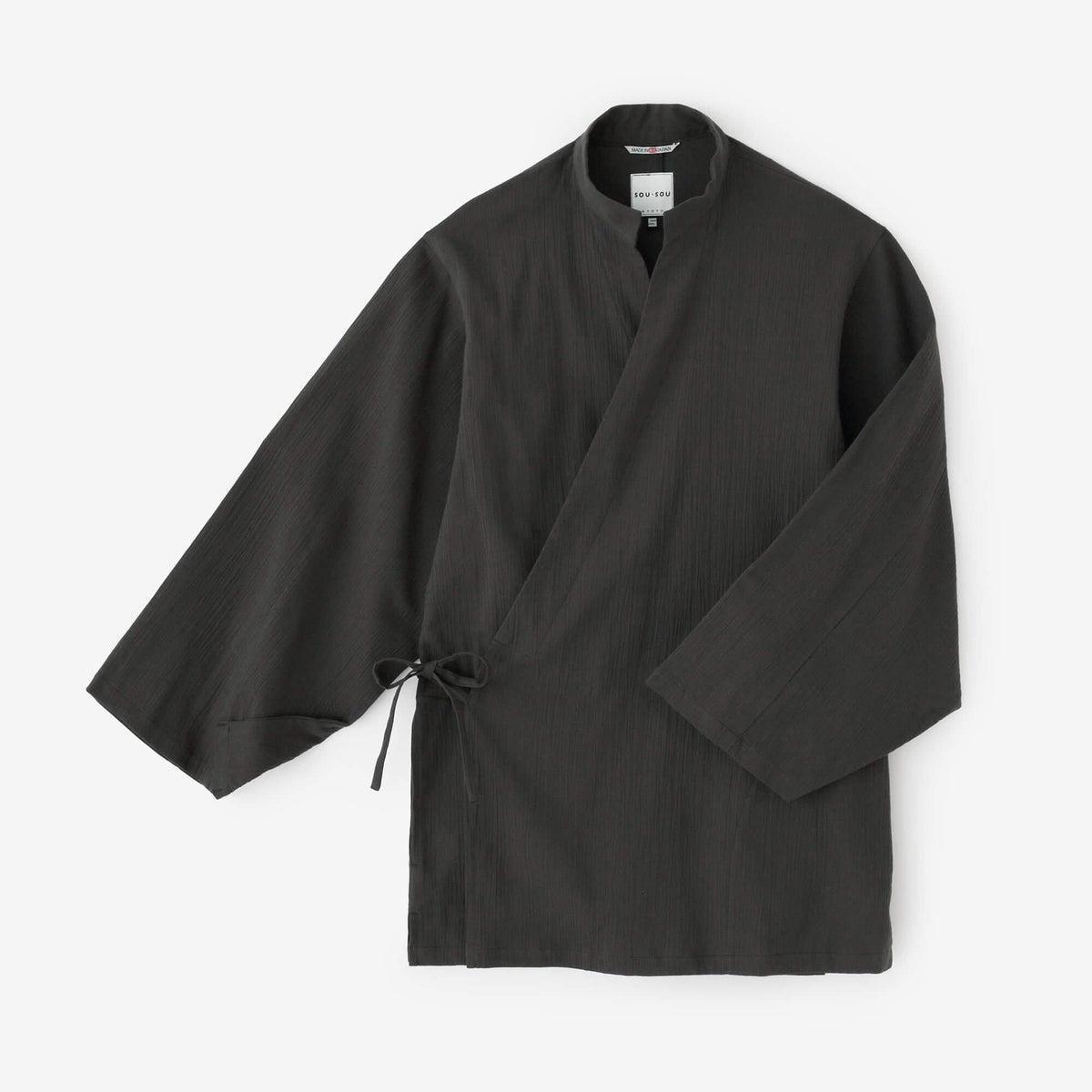 SOU・SOU 高島縮 20/20 作務襯衣 BORO 〝Ｓサイズ〟 高島縮 20/20 手柄作務衣（たかみさむえ）／濃灰（こいはい）