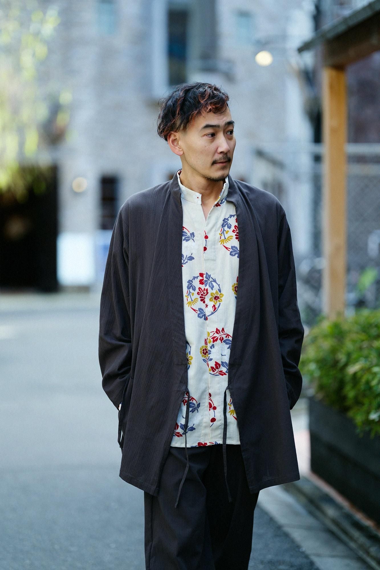 SOU・ SOU 傾衣　高島縮 20/20 手柄作務衣/濡羽色 高島縮 20/20 手柄作務衣（たかみさむえ）／濡羽色（ぬればいろ