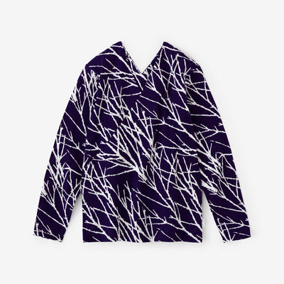 長袖V領上衣/寒風