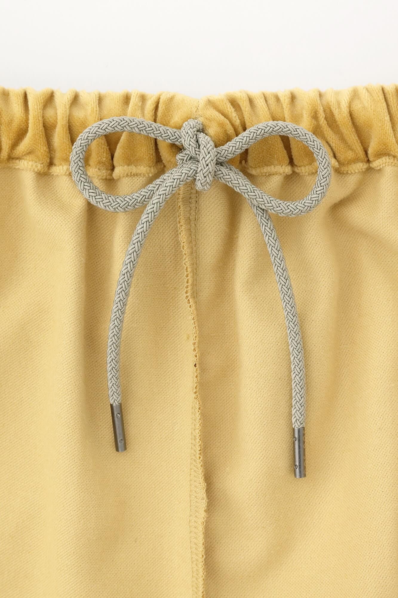 Cotton-linen Blend Blue Green Monpe Workers Pants / Gardenia Color